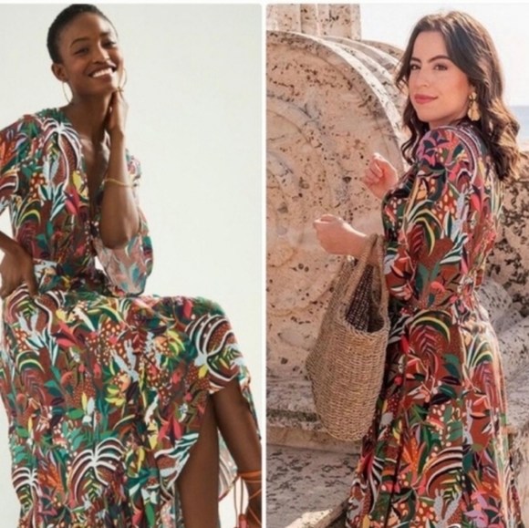 FARM RIO Fiesta Maxi Wrap Dress NWOT - XS - Picture 5 of 12